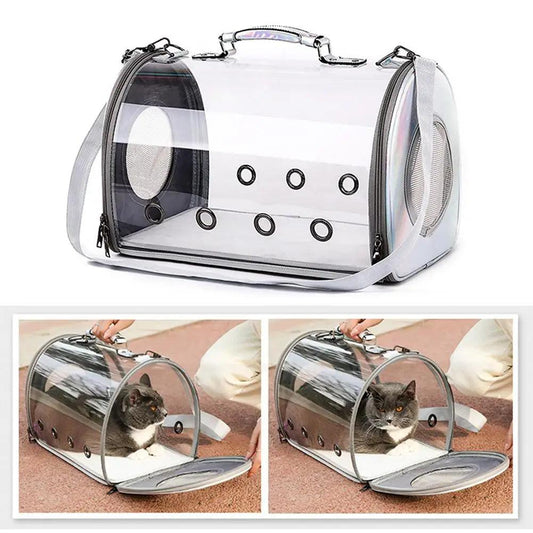 Pet Carrier Portable Cat Transparent - whiskerwonderland