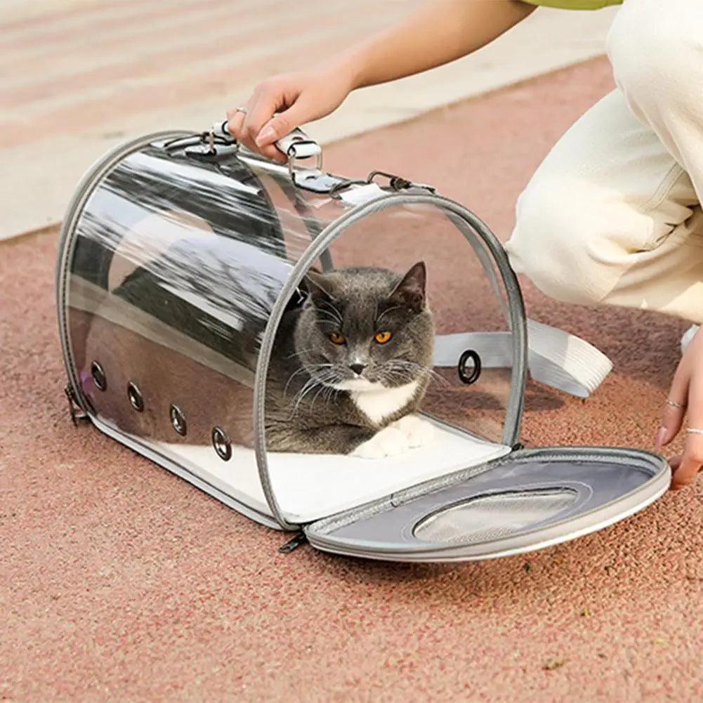 Pet Carrier Portable Cat Transparent - whiskerwonderland