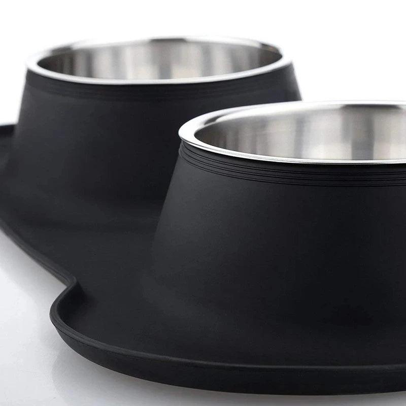 Antislip Double Dog Bowl - whiskerwonderland