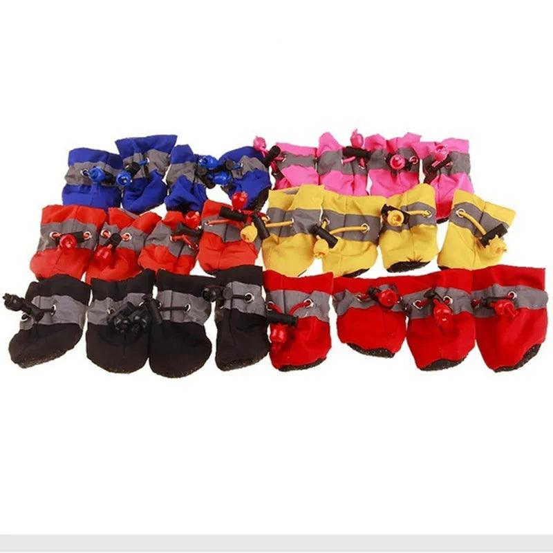 4pcs/set Waterproof Pet Dog Shoes - whiskerwonderland