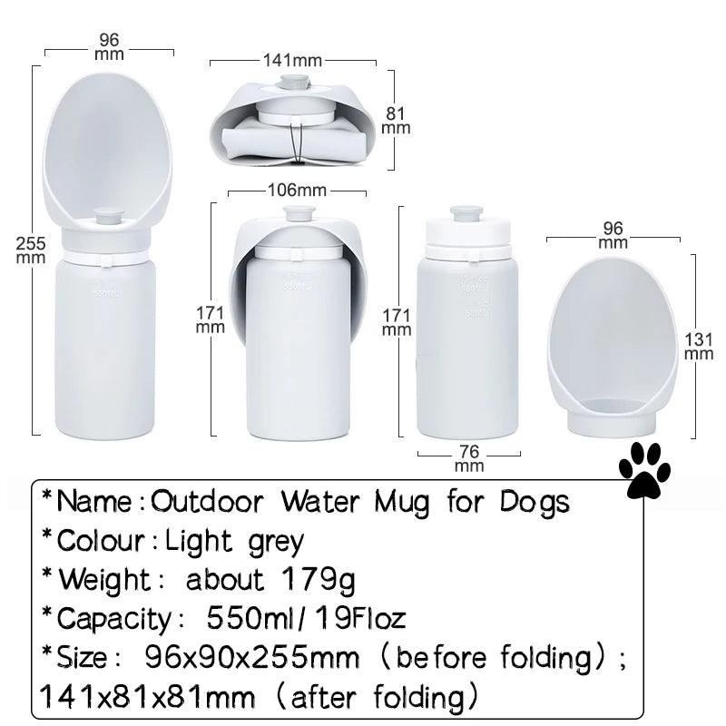 550ml Folding Pet Outdoor Walking Mug Portable - whiskerwonderland