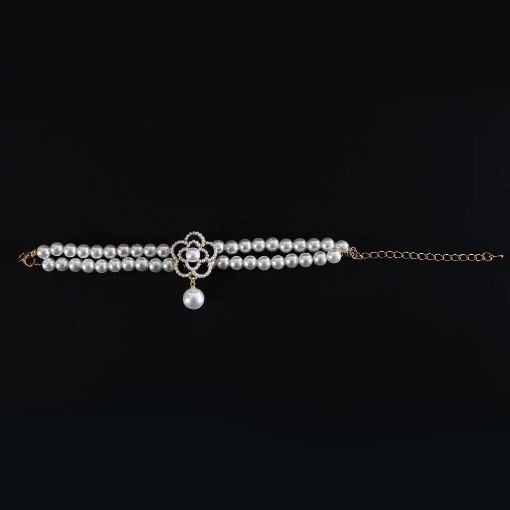 Pet Collar with Artificial Pearl - whiskerwonderland