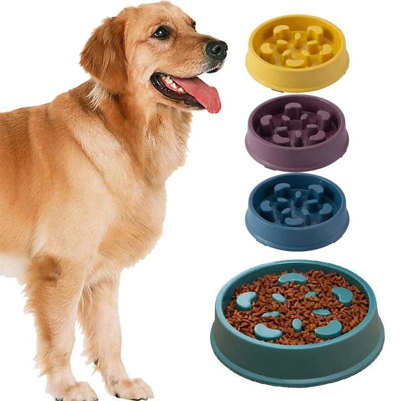 Pet Plastic Anti Choking Slow Food Bowl - whiskerwonderland