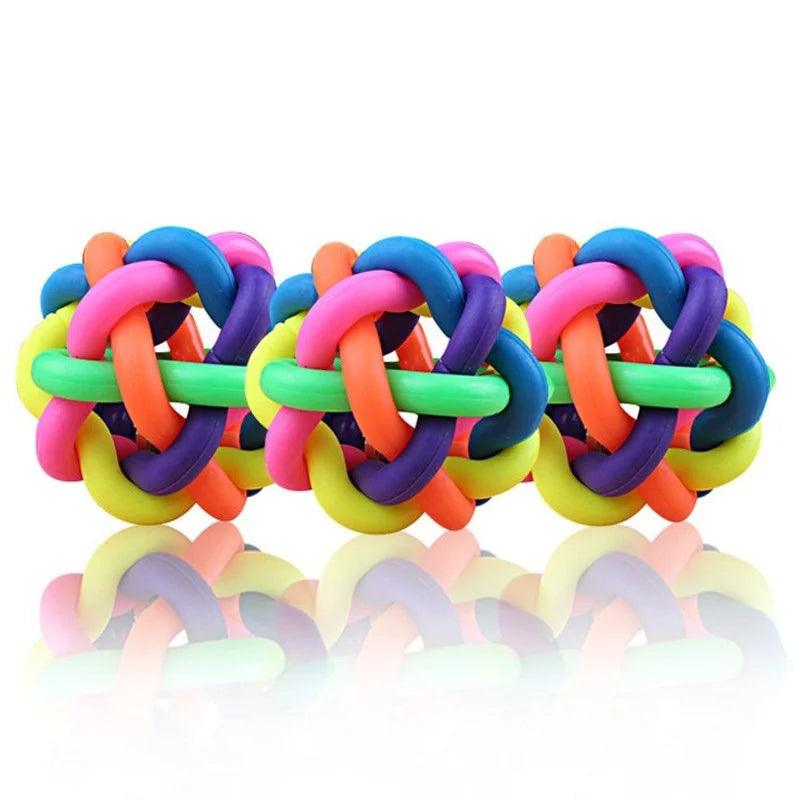 Dog Colorful Training Chew Ball Pet - whiskerwonderland