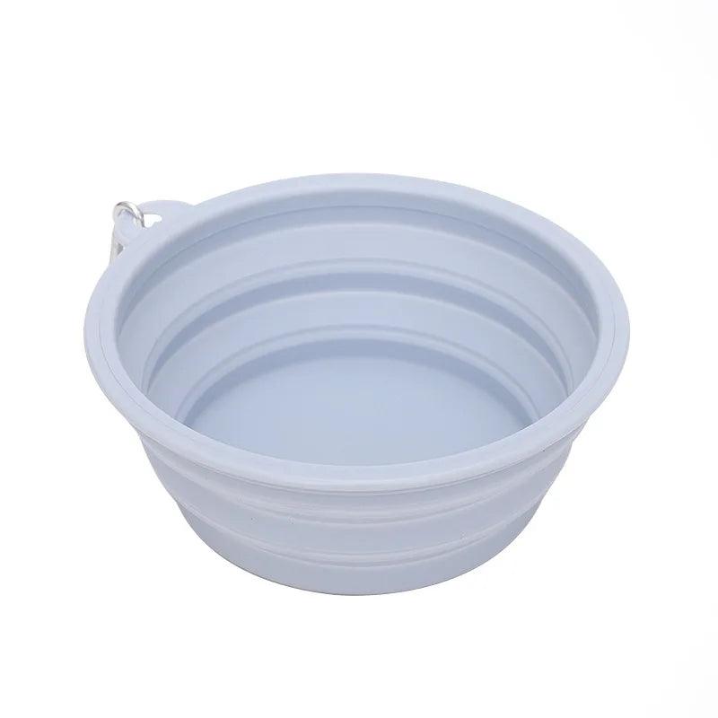 Dog Pet Folding Silicone Bowl Outdoor Travel - whiskerwonderland