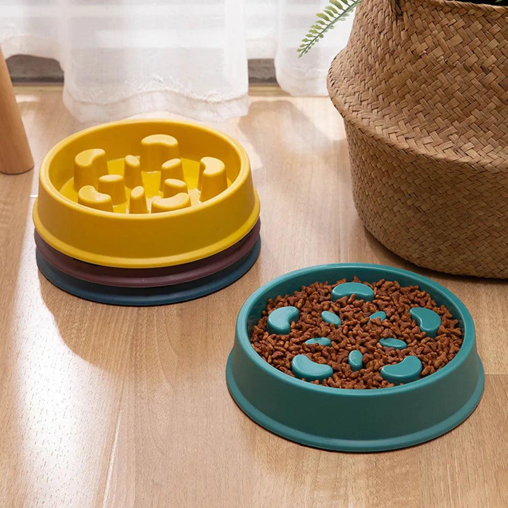 Pet Plastic Anti Choking Slow Food Bowl - whiskerwonderland