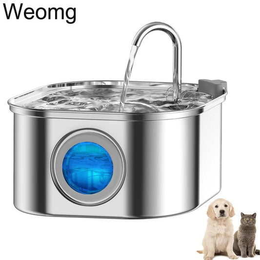 3L Stainless Steel Cat Water Fountain - whiskerwonderland