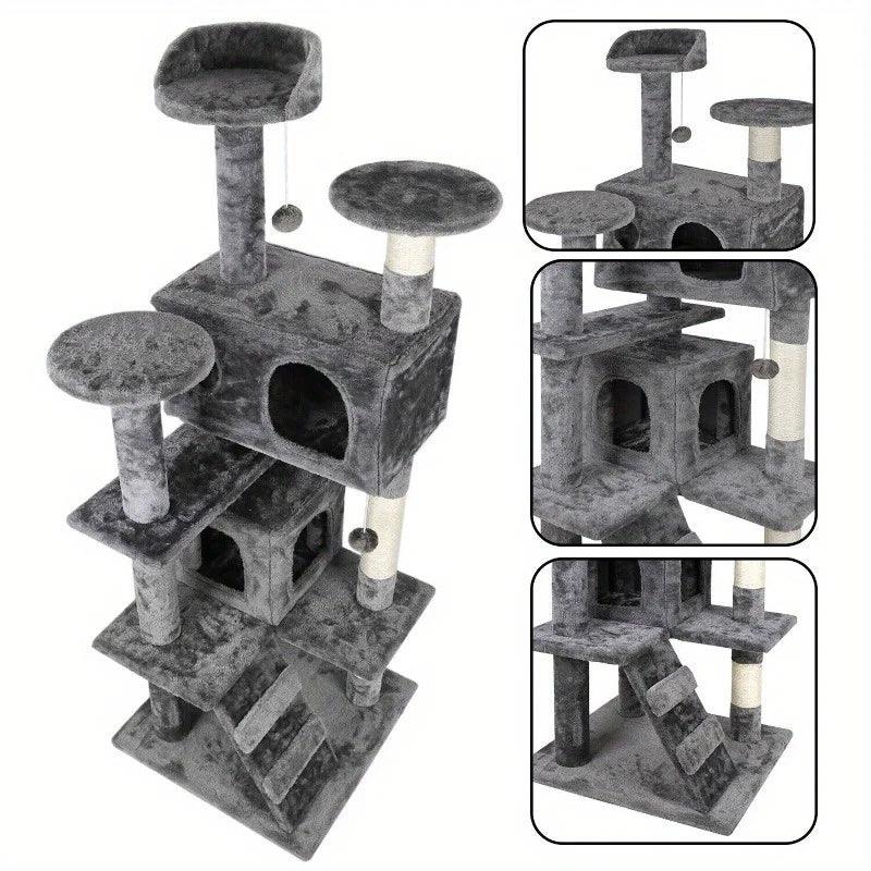 Cat Tree Tower Large Playing House - whiskerwonderland