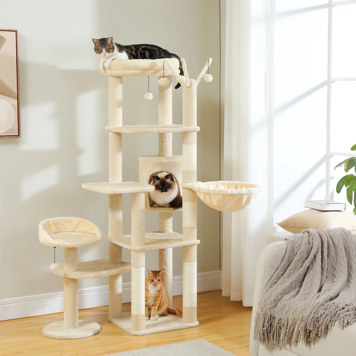 Cactus Tall Cat Tree - whiskerwonderland