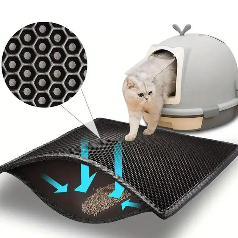 Pet Cat Litter Mat Waterproof - whiskerwonderland