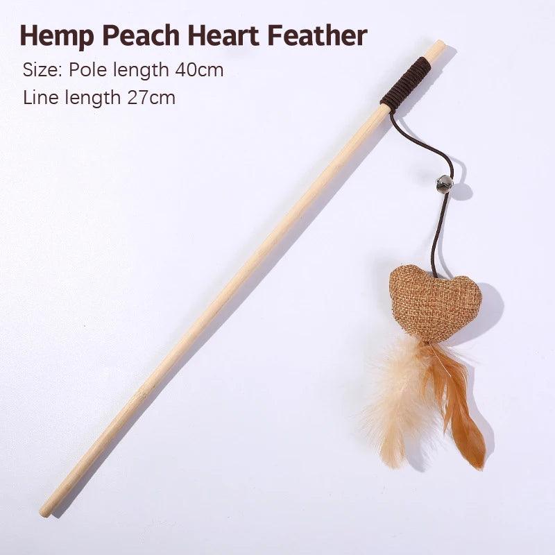 Creative Teaser Feather Toys Kitten - whiskerwonderland