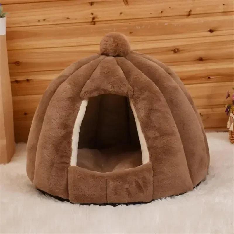 Winter Warm Pet House Cat Bed - whiskerwonderland