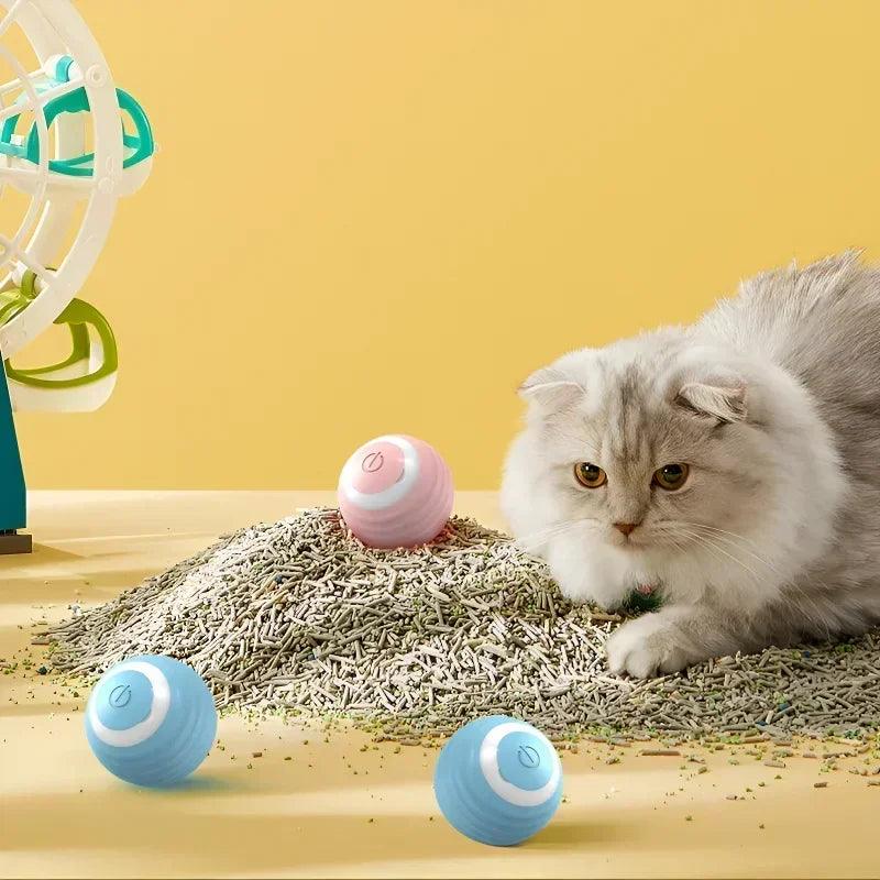 Ball Smart Pet Cat Toy | Automatic Rolling Cat Toy | whiskerwonderland