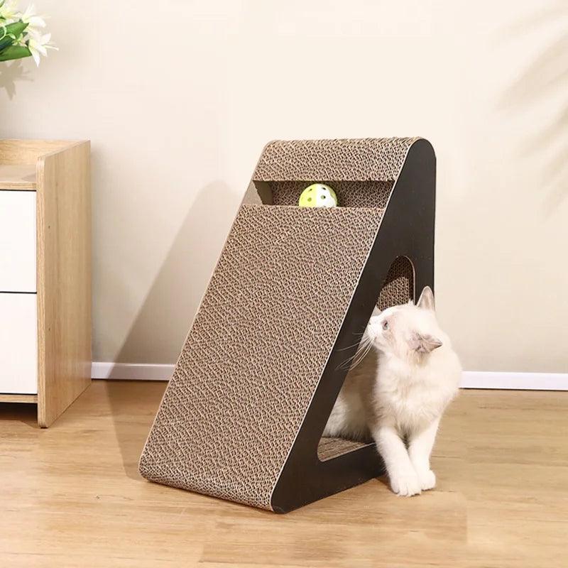 Cat Scratch Cardboard with Rotating Ball - whiskerwonderland