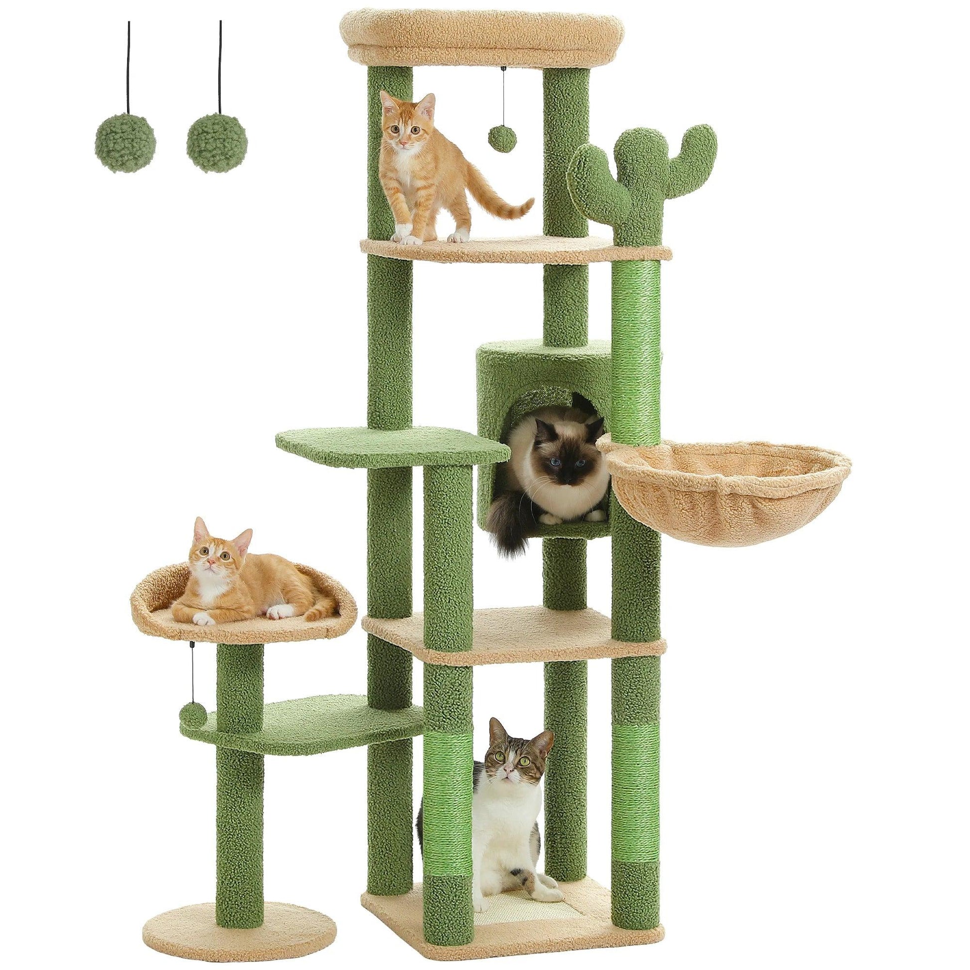 Cactus Tall Cat Tree - whiskerwonderland