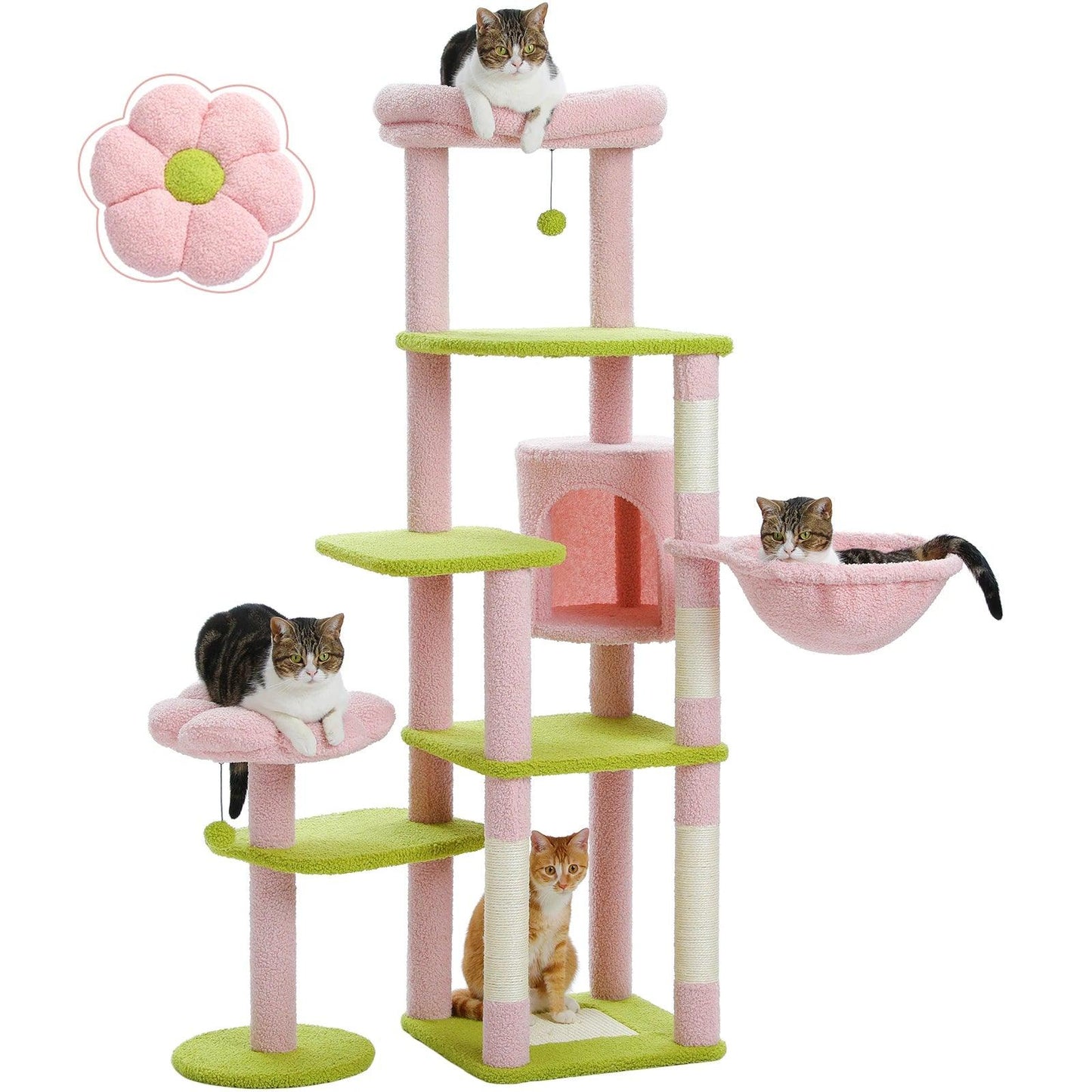 Cactus Tall Cat Tree - whiskerwonderland