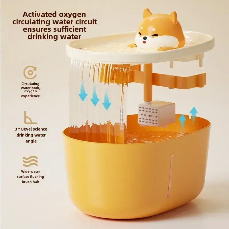 Pet Water Dispenser Electric Cat Drinker Bowl 2.2L - whiskerwonderland