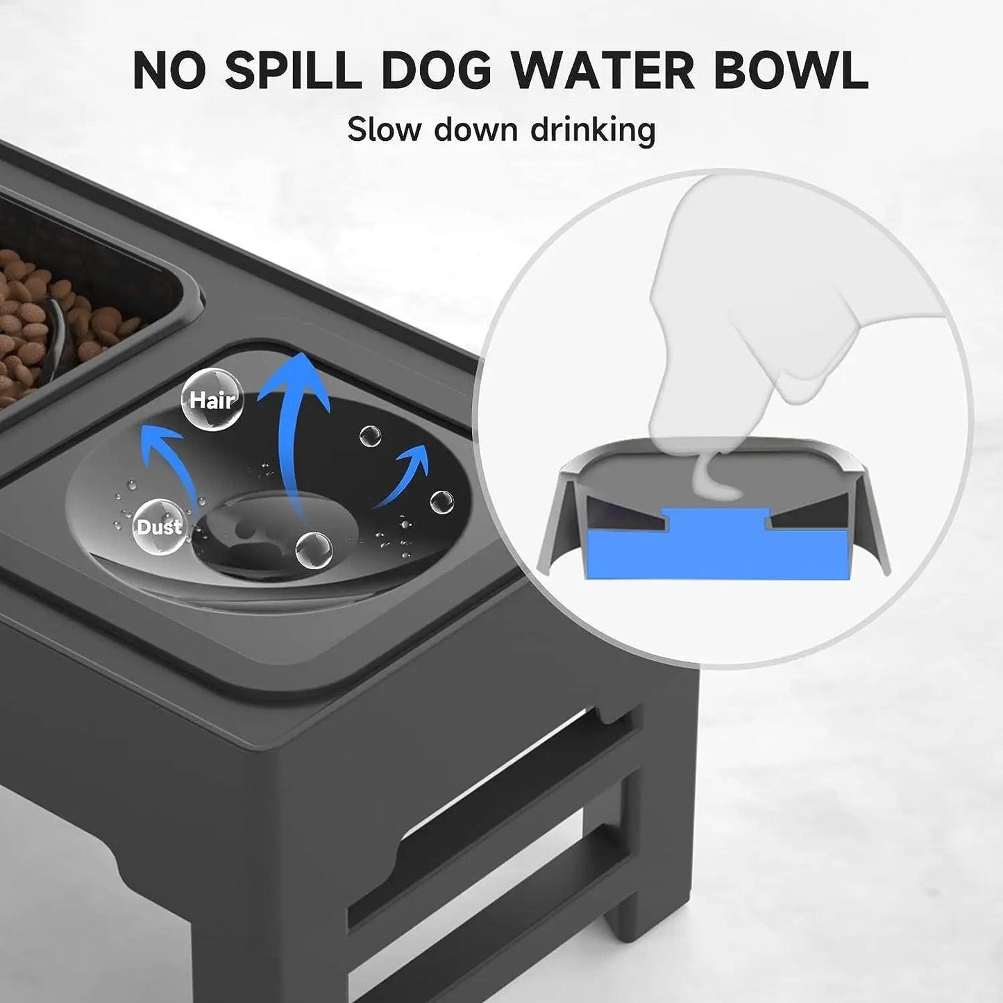 Elevated Dog Bowls Adjustable - whiskerwonderland