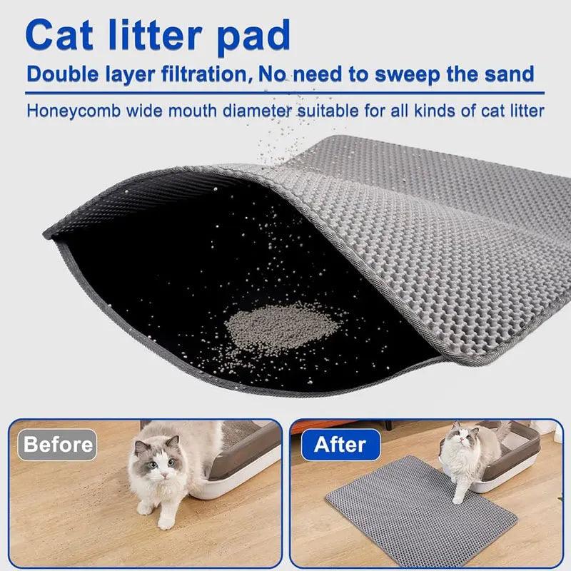 Pet Cat Litter Mat Waterproof - whiskerwonderland