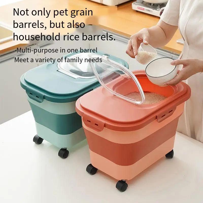 Collapsible Dog Food Storage - whiskerwonderland