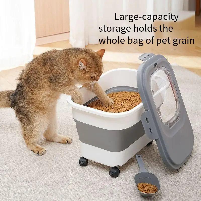 Collapsible Dog Food Storage - whiskerwonderland