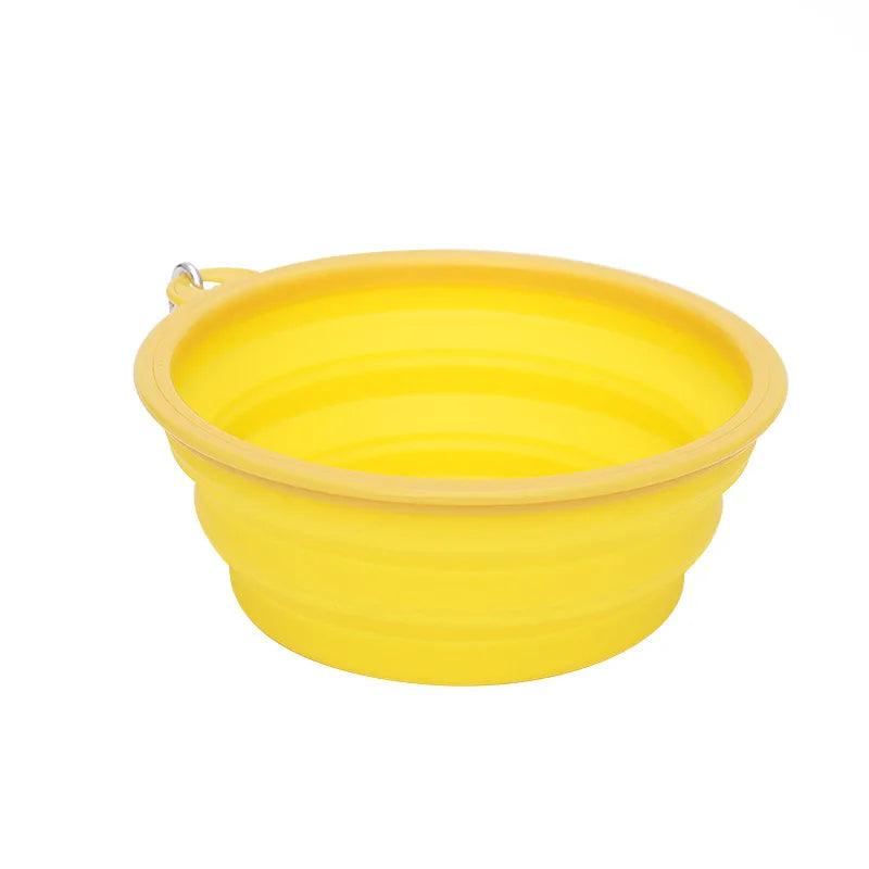 Dog Pet Folding Silicone Bowl Outdoor Travel - whiskerwonderland