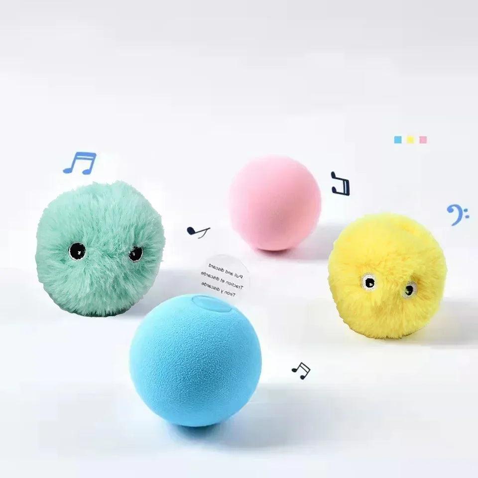 Balle Électrique En Peluche Interactive Pour Chat - whiskerwonderland