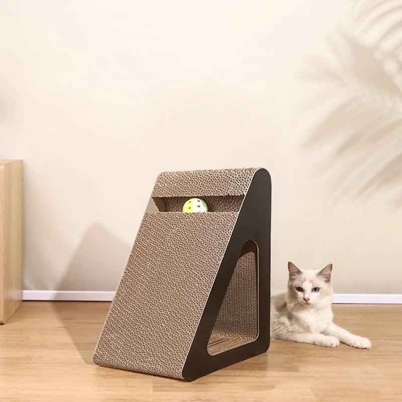 Cat Scratch Cardboard with Rotating Ball - whiskerwonderland