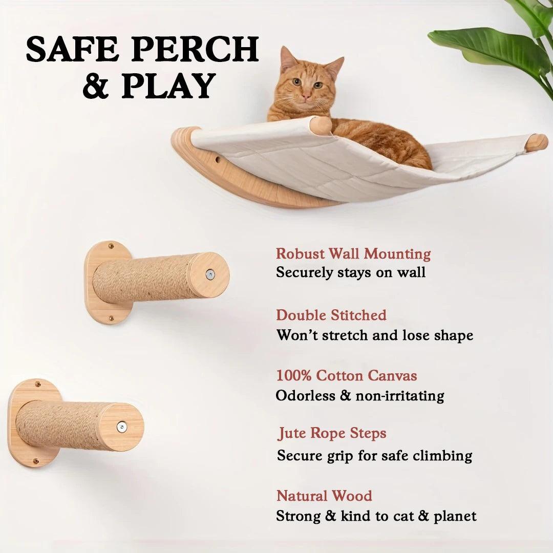 Cat Hammock Wall Mounted Cat - whiskerwonderland