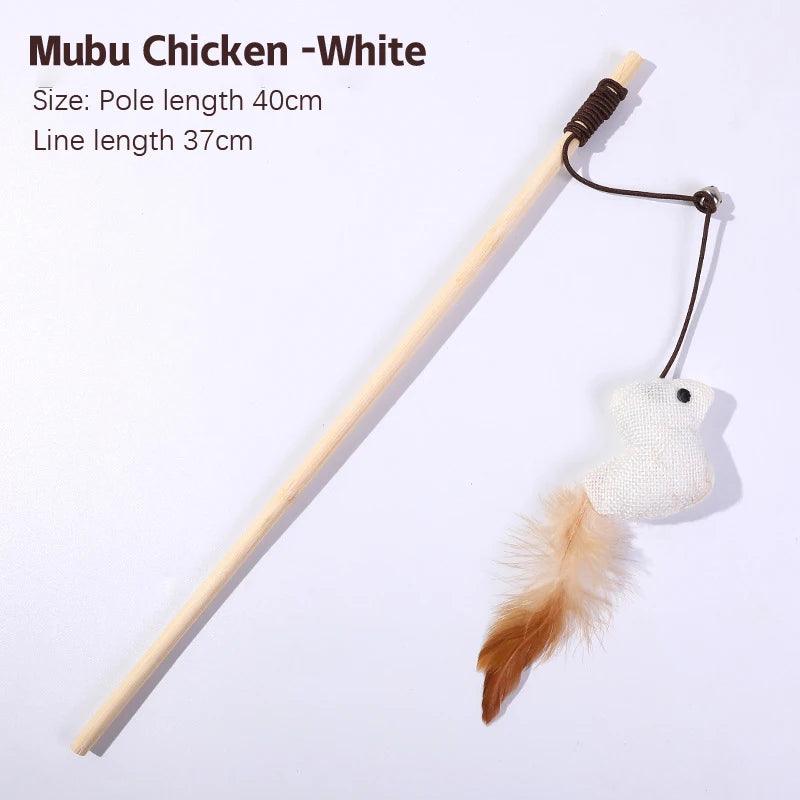 Creative Teaser Feather Toys Kitten - whiskerwonderland