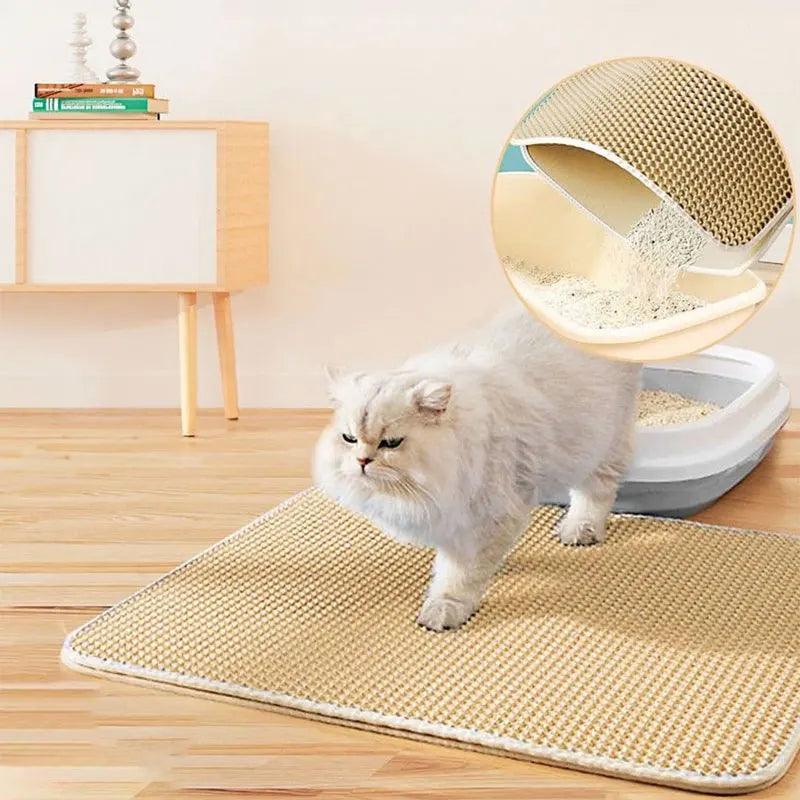 Pet Cat Litter Mat Waterproof - whiskerwonderland