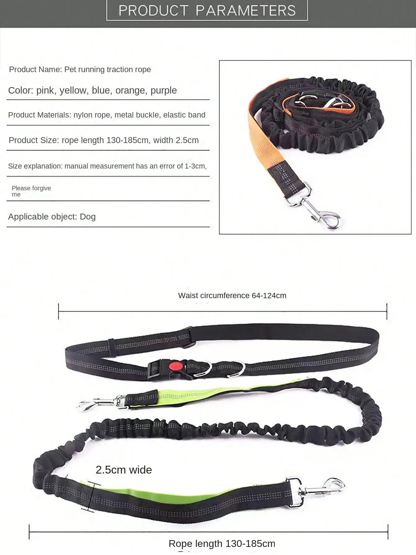 elastic running for outdoor sports dog - whiskerwonderland