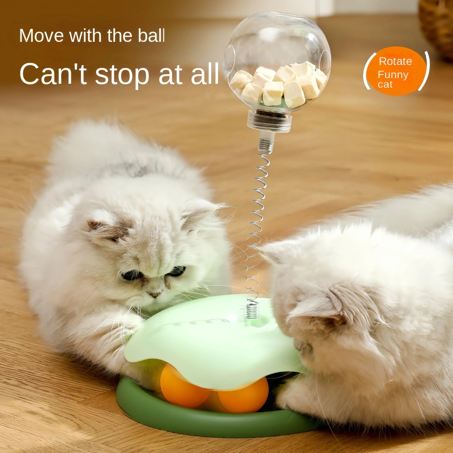 Cat Puzzle Food Leaking Ball Toy Cat Dog Interactive - whiskerwonderland