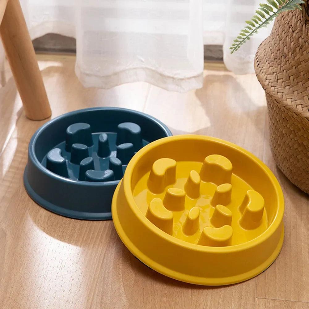 Pet Plastic Anti Choking Slow Food Bowl - whiskerwonderland