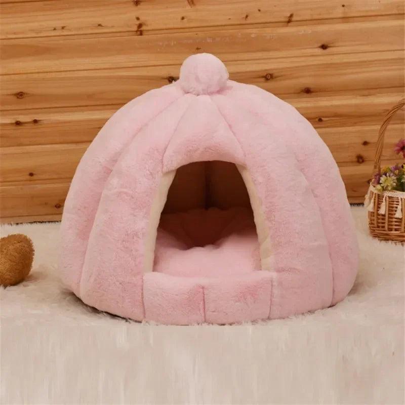 Winter Warm Pet House Cat Bed - whiskerwonderland