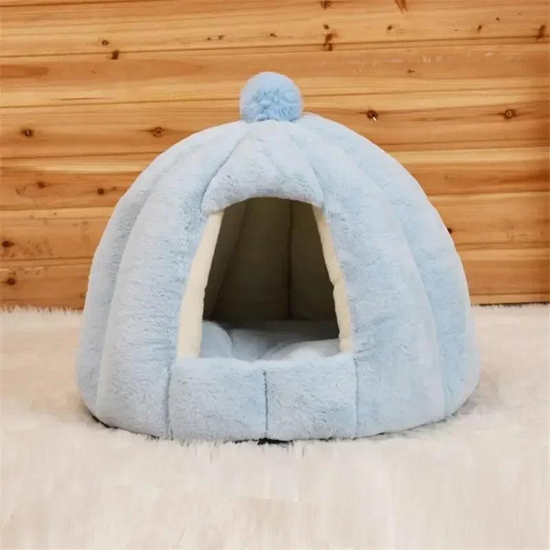 Winter Warm Pet House Cat Bed - whiskerwonderland