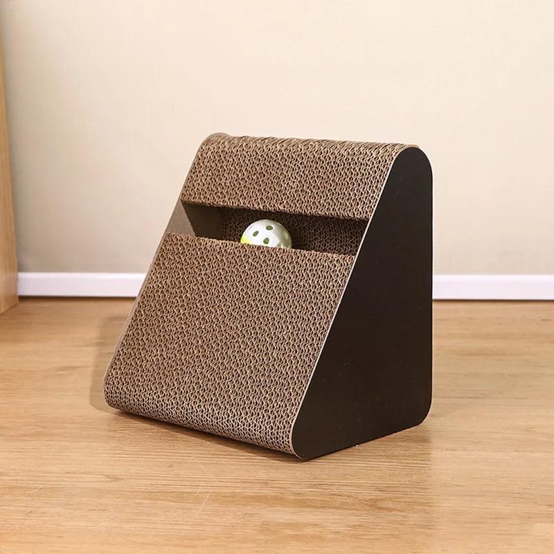 Cat Scratch Cardboard with Rotating Ball - whiskerwonderland