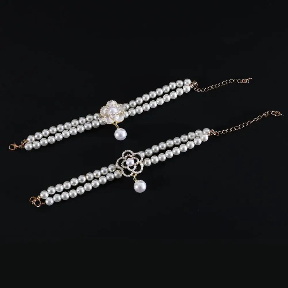 Pet Collar with Artificial Pearl - whiskerwonderland