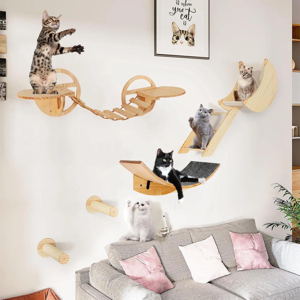 Cat Tree Wall Mounted - whiskerwonderland