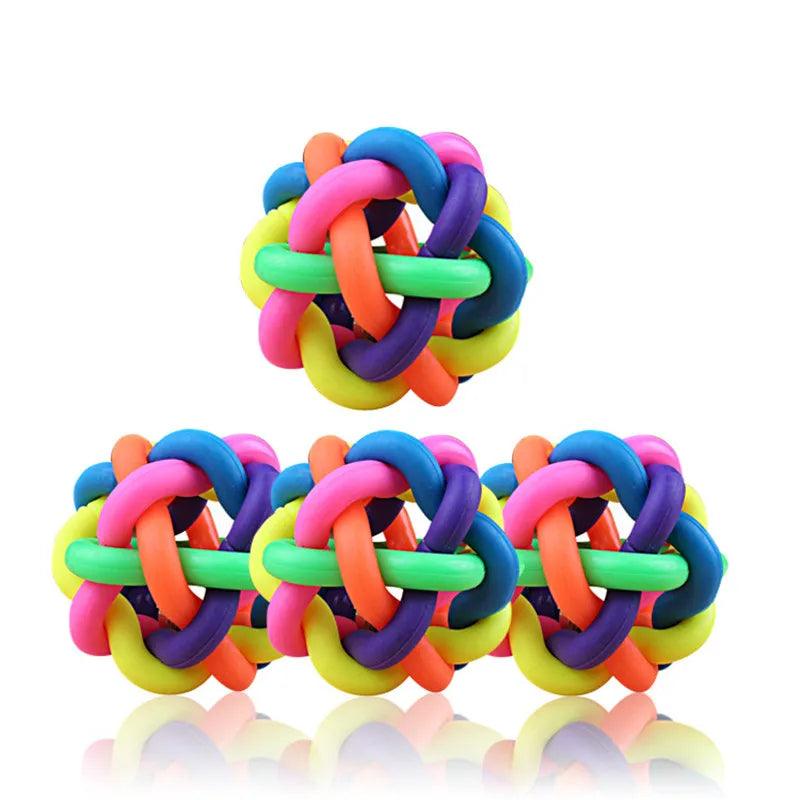 Dog Colorful Training Chew Ball Pet - whiskerwonderland