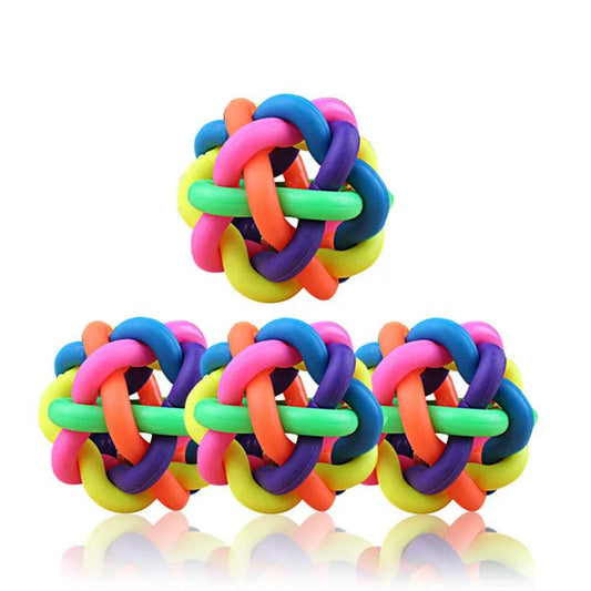 Dog Colorful Training Chew Ball Pet - whiskerwonderland