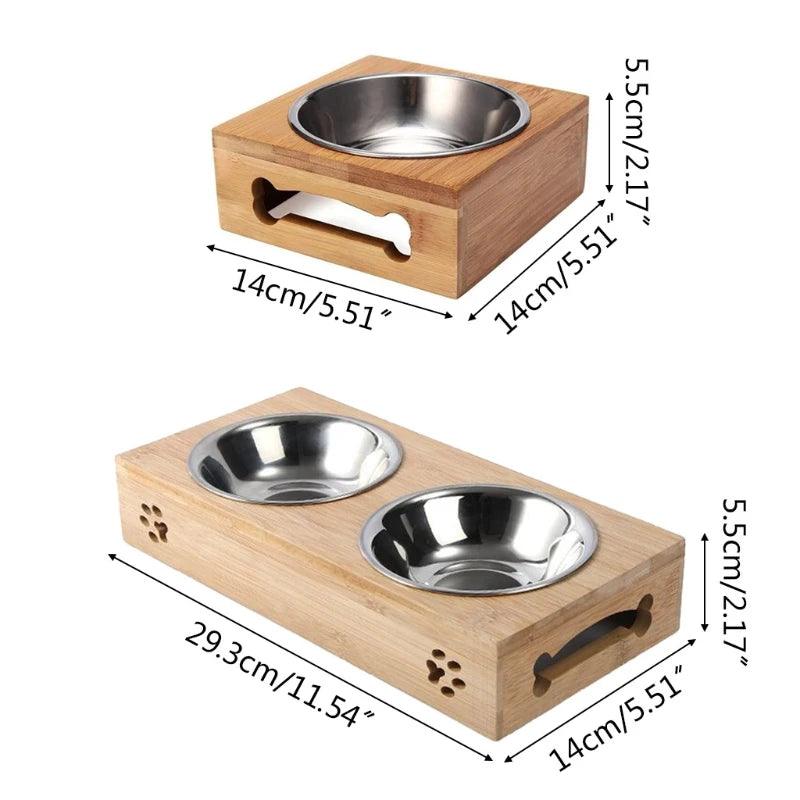 Dog Bowl Bamboo - whiskerwonderland